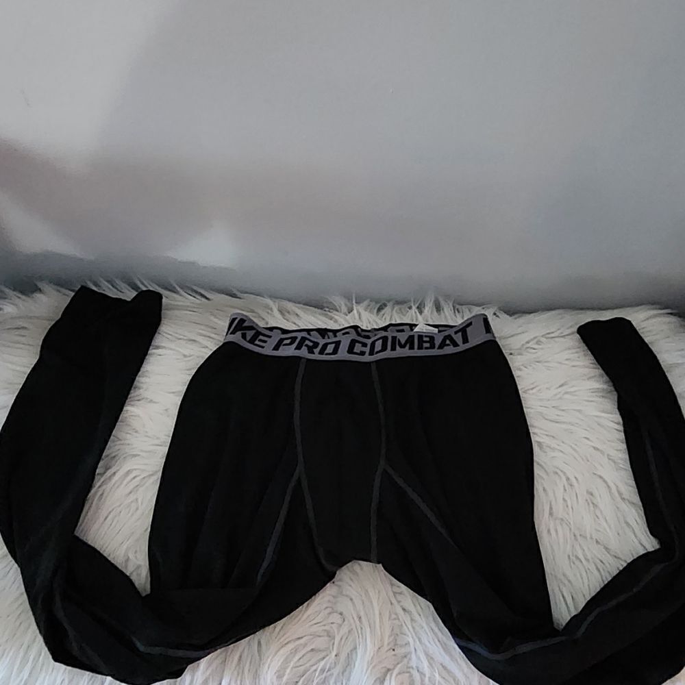 Nike pro combat compression pants black men's large